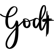 God Handwritten with Cross