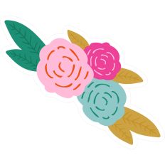 Three Rose Blooms - Print and Cut - from Happy Valentine's Day