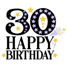 30 Happy Birthday Cut File 