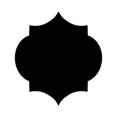 Fancy blank label shape