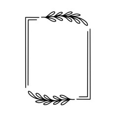 Elegant rectangle leaves frame