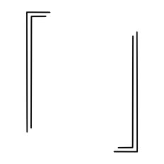 Split corners frame