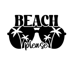 Beach Please with Palm Sunglasses