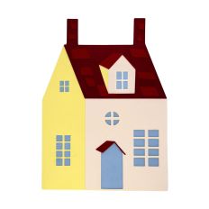 Folk Art 2 Story House With Gable Americana Village Layered Cut File SVG