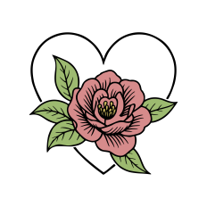 HEART AND FLOWER
