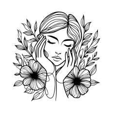 Woman and flower