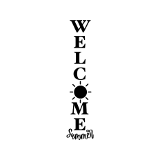 Welcome summer porch leaner sign