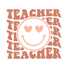 Retro teacher smiley design