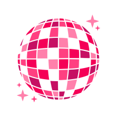 Disco ball and sparkles