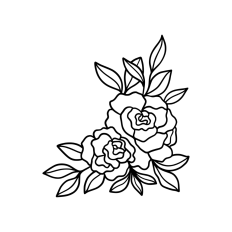 Floral corner border