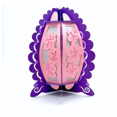  Floral Luminary Flower 3D Party Decoration Fairy Light Ruffled Lantern Cut File