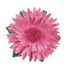 3D Paper Flower Cut File Pink 4 Layer Floral SVG