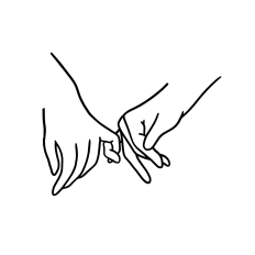 pinky promise hands monogram