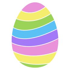 Cute Striped Dyed Easter Egg