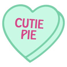 CUTIE PIE Candy Heart for Valentine's Day