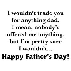 Funny Father's Day Greeting Card Sentiment