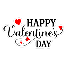 Happy Valentine's Day Sentiment Sticker