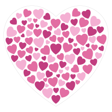 Heart Collage Sticker for Valentine's Day