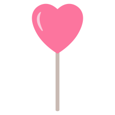 Heart Lollipop for Valentine's Day