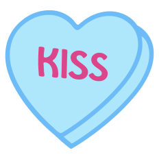 KISS Candy Heart for Valentine's Day