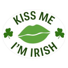 Kiss Me I'm Irish Sticker for St. Patrick's Day