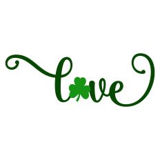 Love Sentiment with Shamrock for St. Patrick's Day