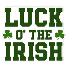 Luck o' the Irish Sticker for St. Patrick's Day