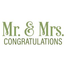 Mr. & Mrs. Congratulations Wedding Card Sentiment