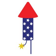Patriotic Rocket for 4th of July