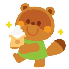 tanuki with otsukimi