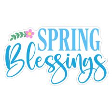Spring Blessings Print and Cut Sticker