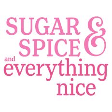 Sugar & Spice and Everything Nice Baby Girl Sentiment for Cards