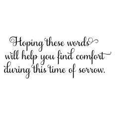 Sympathy Card Sentiment