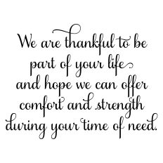 Sympathy Card Sentiment