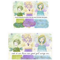 Angel Friends print & cut digital art