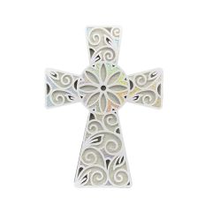 Layered Celtic Style Cross with Floral accents