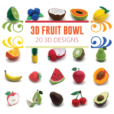 3D Fruit Bowl Bundle
