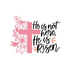 He is risen floral cross 