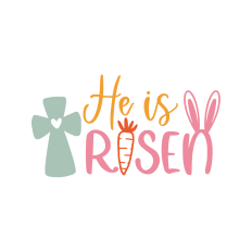 He is risen christian easter design