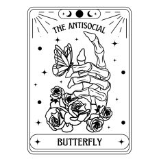 The Antisocial Butterfly tarot card