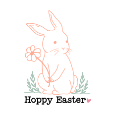 hoppy easter with cute bunny
