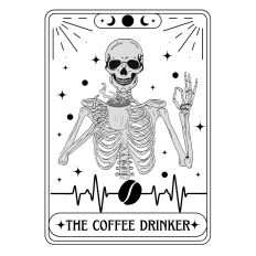 The Coffee Drinker tarot card