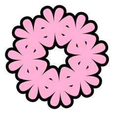 Bows in a Circle Doily Frame