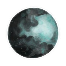 Watercolor moon