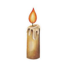 Watercolor candle