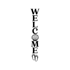 Beach welcome porch leaner sign