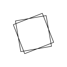 Geometric double square frame