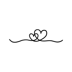 double heart flourishes border