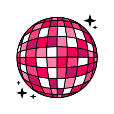 Disco ball and sparkles