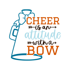 Cheer is an attitude with a bow funny cheer quote